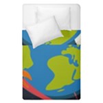 Spaceship Design Duvet Cover Double Side (Single Size)