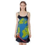Spaceship Design Satin Night Slip