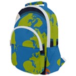 Spaceship Design Rounded Multi Pocket Backpack