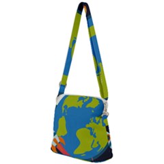 Zipper Messenger Bag 