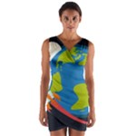 Spaceship Design Wrap Front Bodycon Dress
