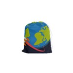 Spaceship Design Drawstring Pouch (XS)