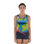 Spaceship Design Sport Tank Top 