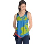 Spaceship Design Sleeveless Tunic