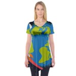 Spaceship Design Short Sleeve Tunic 
