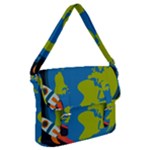 Spaceship Design Buckle Messenger Bag
