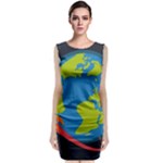 Spaceship Design Classic Sleeveless Midi Dress