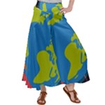 Spaceship Design Women s Satin Palazzo Pants