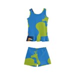 Spaceship Design Kids  Boyleg Swimsuit