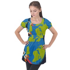 Puff Sleeve Tunic Top 