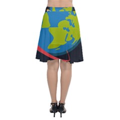 Chiffon Wrap Front Skirt 