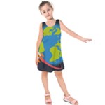 Spaceship Design Kids  Sleeveless Dress