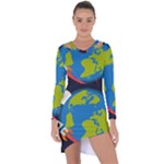Spaceship Design Asymmetric Cut-Out Shift Dress