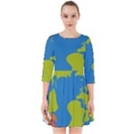 Spaceship Design Smock Dress