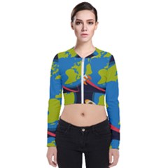 Long Sleeve Zip Up Bomber Jacket 