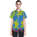 Spaceship Design Women s Short Sleeve Shirt