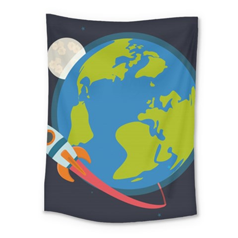 Spaceship Design Medium Tapestry from ArtsNow.com