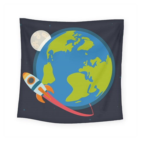 Spaceship Design Square Tapestry (Small) from ArtsNow.com