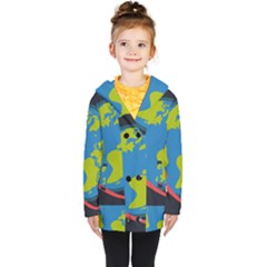 Kids  Double Breasted Button Coat 