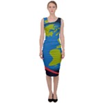 Spaceship Design Sleeveless Pencil Dress