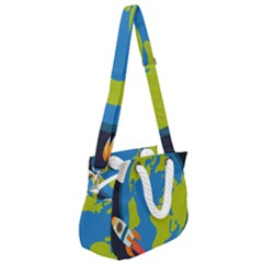 Rope Handles Shoulder Strap Bag 