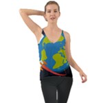 Spaceship Design Chiffon Cami