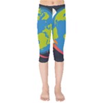 Spaceship Design Kids  Capri Leggings 