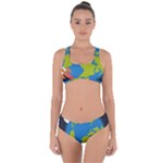 Spaceship Design Criss Cross Bikini Set