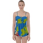 Spaceship Design Babydoll Tankini Top