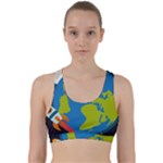 Spaceship Design Back Weave Sports Bra