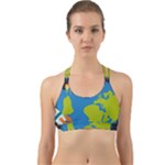 Spaceship Design Back Web Sports Bra