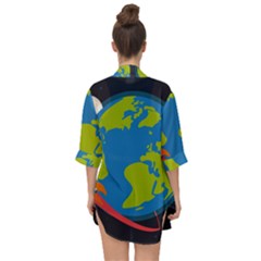 Open Front Chiffon Kimono 