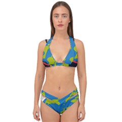 Double Strap Halter Bikini Set 