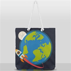 Full Print Rope Handle Tote (Large) 