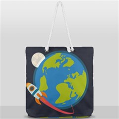 Full Print Rope Handle Tote (Large) 