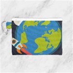 Spaceship Design Canvas Cosmetic Bag (Medium)