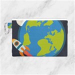 Spaceship Design Canvas Cosmetic Bag (Large)
