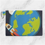 Spaceship Design Canvas Cosmetic Bag (XL)