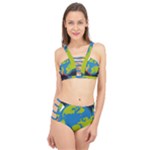 Spaceship Design Cage Up Bikini Set