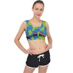 Spaceship Design V-Back Sports Bra