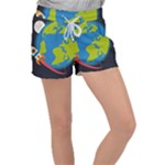 Spaceship Design Women s Velour Lounge Shorts