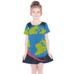 Spaceship Design Kids  Simple Cotton Dress