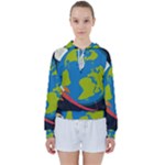 Spaceship Design Women s Tie Up Sweat