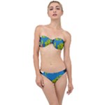Spaceship Design Classic Bandeau Bikini Set