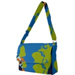 Spaceship Design Full Print Messenger Bag (S)