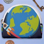 Spaceship Design Horseshoe Style Canvas Pouch