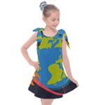 Spaceship Design Kids  Tie Up Tunic Dress