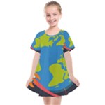 Spaceship Design Kids  Smock Dress