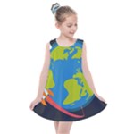 Spaceship Design Kids  Summer Dress