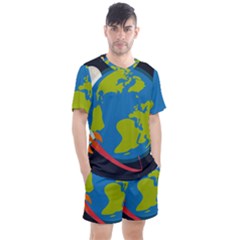 Men s Mesh T-Shirt and Shorts Set 